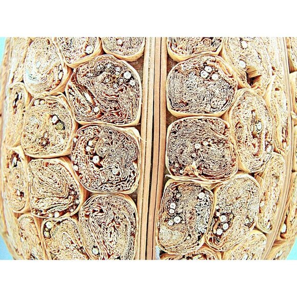 Set of 2 Pumpkins Fall Holiday Halloween Decor Decorations 10" & 8" Paper Seeds - Picture 10 of 10